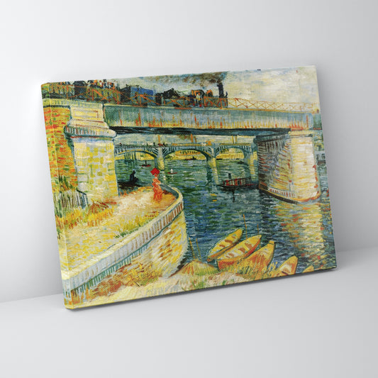 Bridges across the Seine at Asnières - Van Gogh, 1887